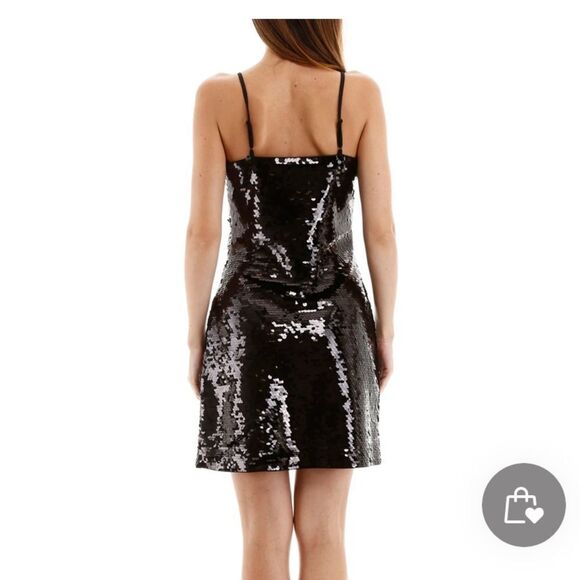 MICHAEL KORS sequins mini dress in Black. Size Medium.  NWT - Picture 4 of 4